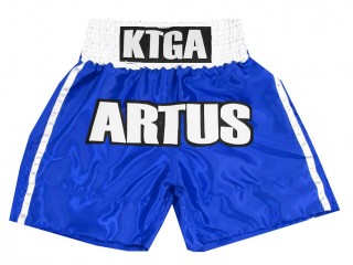 Short de boxe anglaise Personnalisé : KNBXCUST-2042-Bleu